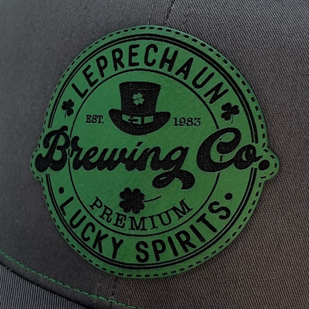 Leprechaun Brewing Co. Leather Patch Hat