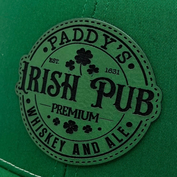 Paddy's Irish Pub Leather Patch Hat