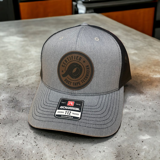 Certified Duct Tape Technician Leather Patch Hat