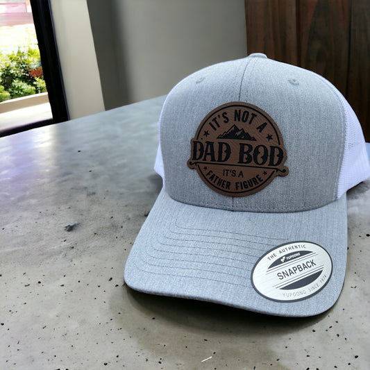 Dad Bod Father Figure Leather Patch Hat