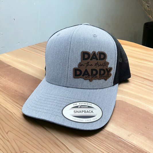 Dad In The Street Daddy In The Sheets Leather Patch Hat