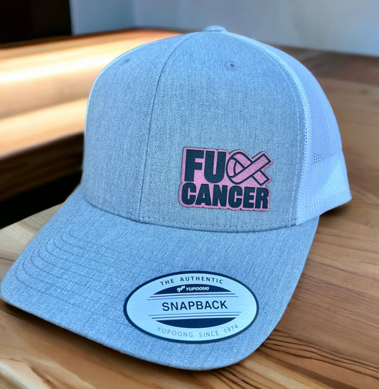 F*ck Cancer Leather Patch Hat