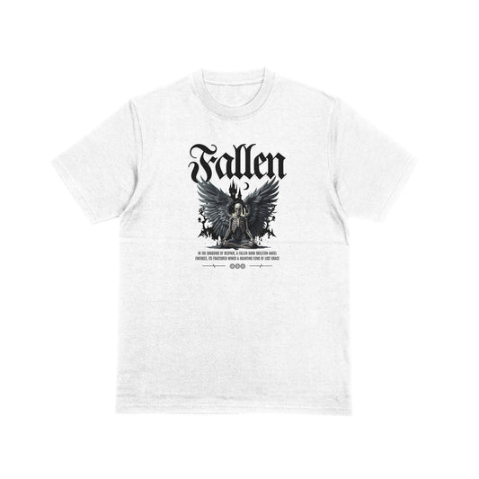 Fallen Skeleton with Wings Graphic T-Shirt