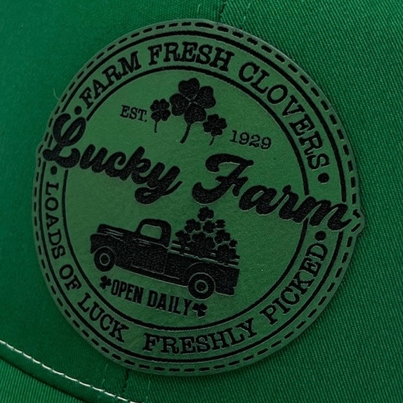 Lucky Farm Leather Patch Hat