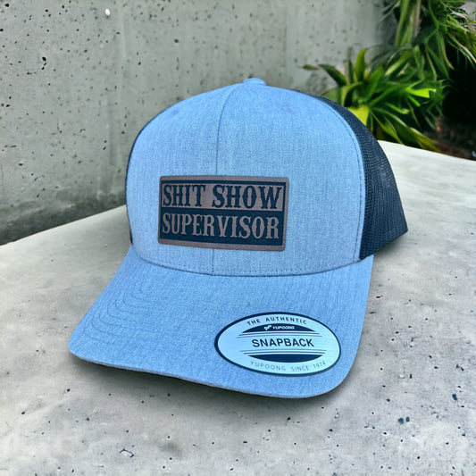 Sh*t Show Supervisor Leather Patch Hat